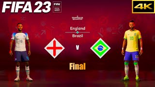 FIFA 23 | ENGLAND vs. BRAZIL | FIFA World Cup Final | PS5 4K