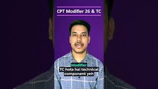 CPT Modifier 26 vs TC Explained | #medicalcoding #shorts