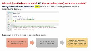 Why main method must be static | Java interview Question