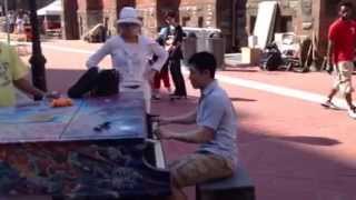 Lionel Yu Plays Sing For Hope Piano On Roosevelt Island Day