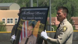 Taos community pays respects to Sgt. Joseph Apodaca who died in crash