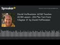 acim lesson 246 plus text from chapter 31 by david hoffmeister a course in miracles