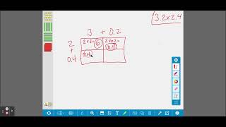 "Box" or "rectangle sections" for multiplying decimals