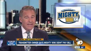 Transmitter owner says Mighty 1090 didn't pay bill