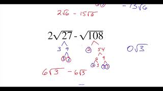 Adding and Subtracting Square Roots