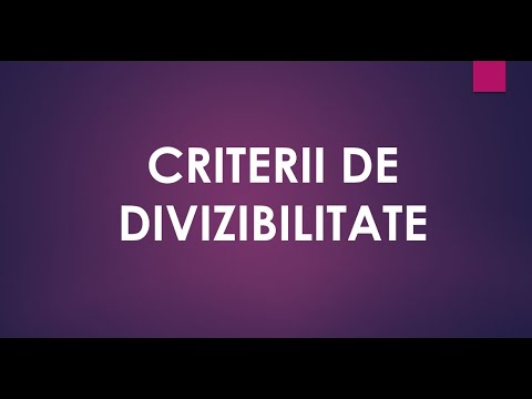 Criterii De Divizibilitate A Numerelor Naturale - Divizibilitatea Cu 2 ...