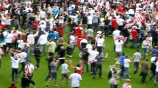 saints pitch invasion 2011 We are going up  Saints 3-1 Walsall