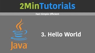 Java Tutorials For Beginners In 2 Minutes - 3 - Hello World