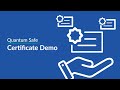 Quantum-Safe Certificates and Demo of Certificate Creation