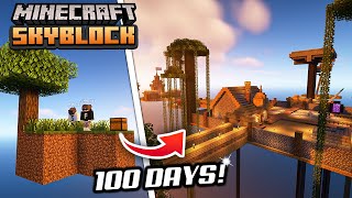 We Survived 100 days in Minecraft SKYBLOCK...