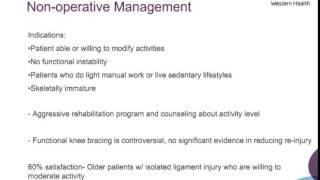 ACL Management: Operative vs. Non-operative by Dr Amy Gibbens