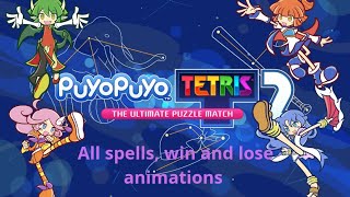 Puyo Puyo™ Tetris® 2 - All spells, win and lose animations