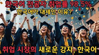 한국어 전공자 취업률 1위? 한글의 힘