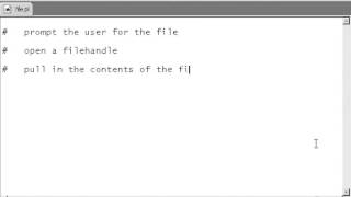 VTC Player Perl Fundamentals, An interactive shell script