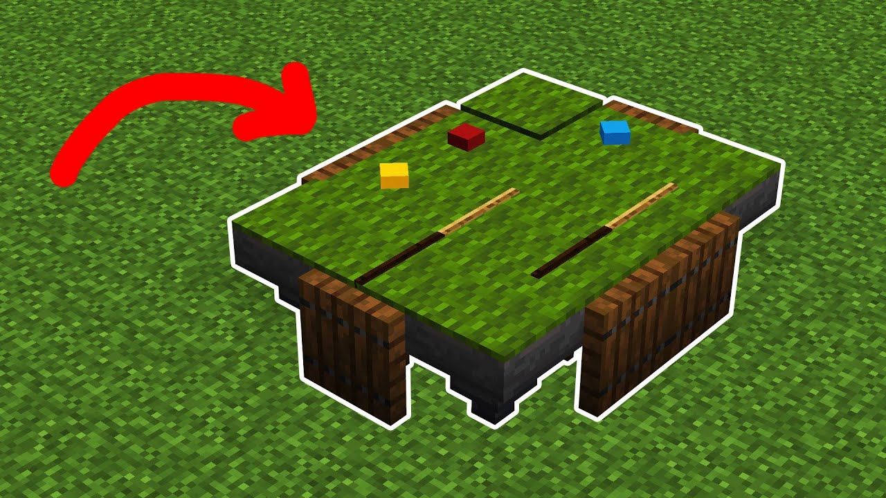 How To Make A Pool Table In Minecraft Youtube