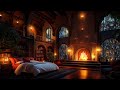 Cozy Castle Room Ambiance with Rain, Thunder & Crackling Fireplace – 12 Hours of Bliss