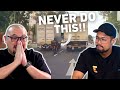 DONT SQUEEZE BETWEEN TWO VEHICLES!! Bikers React To Motorcycle Accidents