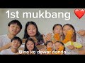 Bina ko dewar nanda sng 1st mukbang😊❤️ramilo vayo💋#bimalapun#mukbang