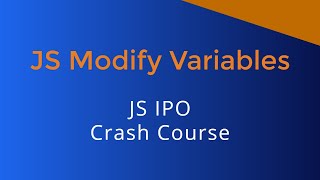 JS Modify Variables