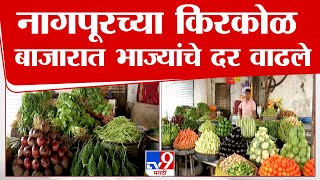 Nagpur Vegetables Rate | नागपूरच्या किरकोळ बाजारात भाज्यांचे दर वाढले | Rain Effect | tv9 marathi