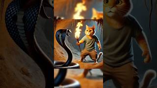 The Brave Cat and the Treasure of the Hidden Cobra | #cat #shorts