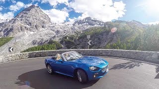 Driving at the Stelvio Pass in the 124 Spider !