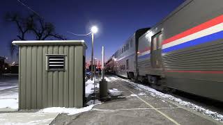 A Calif. Zephyr in Ft. Morgan on 21JAN2025 (National Hugging Day)