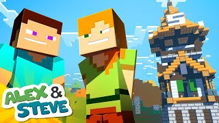 BUILD BATTLE - Alex and Steve Life (Minecraft Animation)