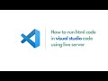 How to run html code in visual studio code using live server (Easily)