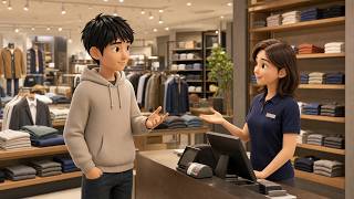 🛍️ Shopping at the Outlet Mall | Slow and Easy English Story for Beginners