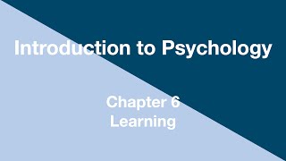 Introduction to Psychology - Chapter 6 - Learning