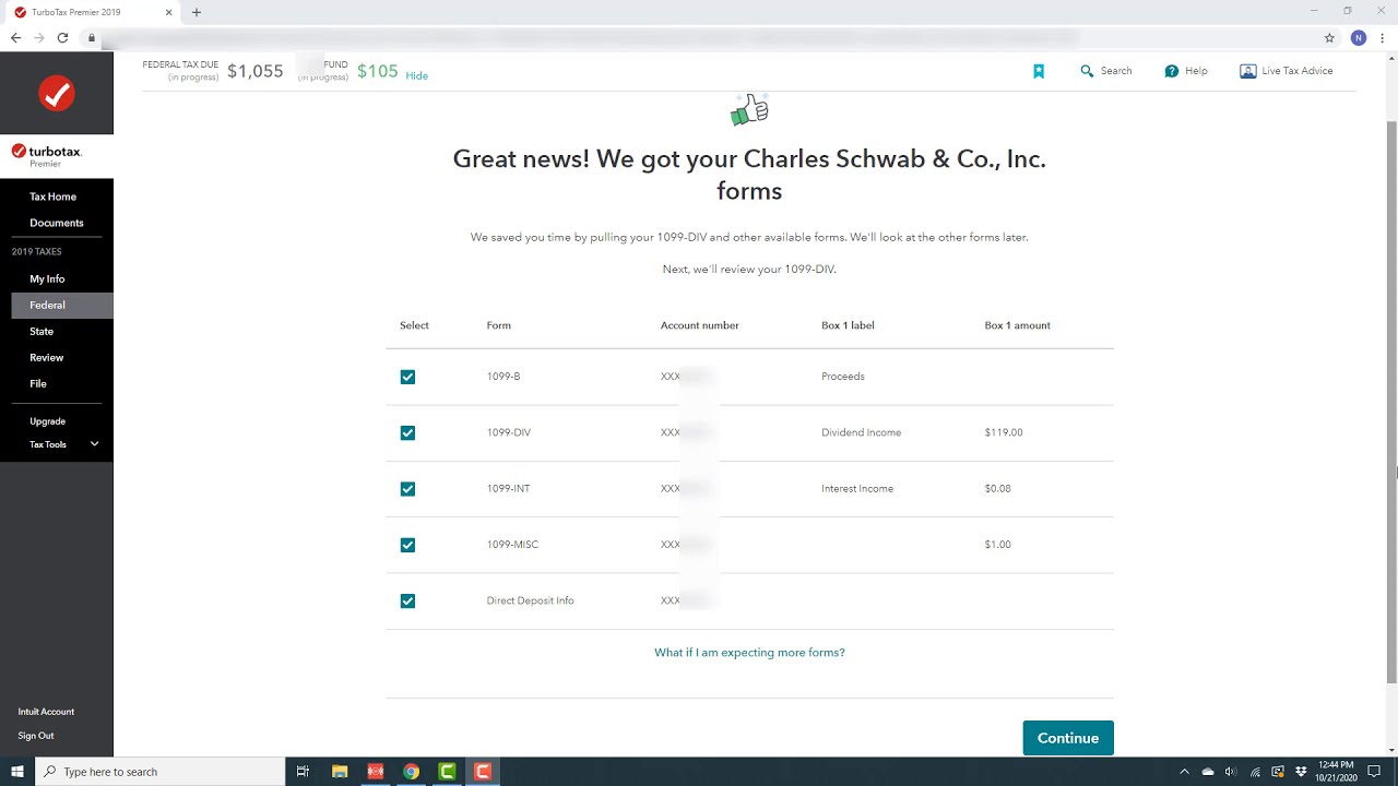 Unable To Import Schwab 1099 Into TurboTax - YouTube