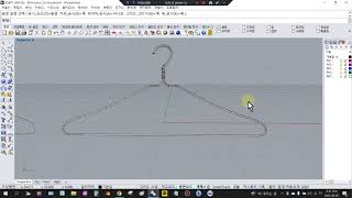 [5분완성] 라이노강의 옷걸이그리기 rhino 3d modeling Helix 활용 및 입체적인 커브그리기 tutorial 기초