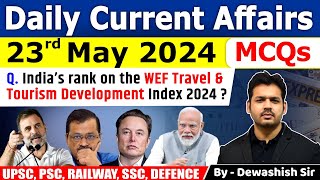 23rd May 2024 | Current Affairs Today | Daily Current Affair | Current affair 2024 | Dewashish Sir