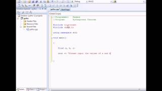 Easy Programming - Pythagorean Theorem with Visual Studio 2008 C++ (3)