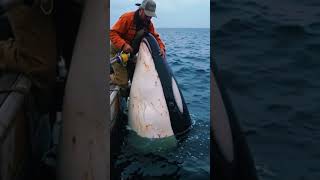 Big Whale fish Caught by Fishermen #shorts #youtubeshorts #shortsvideo #animalrescue #viralvideo