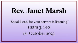 1 Oct 2023 Rev  Janet Marsh