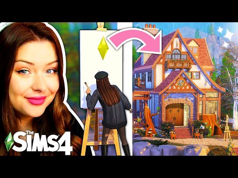 My Sim Decides Her Own Build By PAINTING in The Sims 4