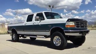 WWW.DIESEL-DEALS.COM CLEAN 1 OWNER 1995 FORD F350 CREW XLT 4X4 7.3 POWERSTROKE TURBO DIESEL 187K