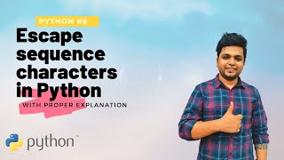 Escape sequence characters in python| python tutorial #6| Learn python