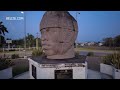 Walking Tour Olmec Head Monument Belmopan Belize