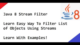 Java 8 Stream Filter. Demonstrates easy way to filter List of objects using Java 8 Stream.