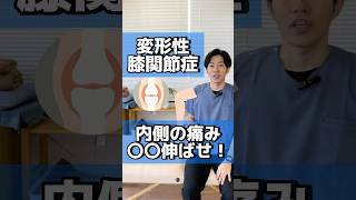 【変形性膝関節症】膝の内側の痛みを１分で解消！リハビリ法を理学療法士が解説！#shorts