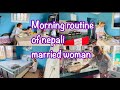 Hectic morning routine of nepali married woman//ASA family official