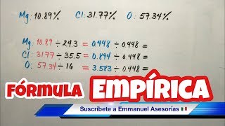 Fórmula EMPÍRICA y MOLECULAR (muy fácil)