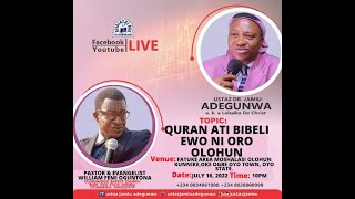 USTAZJAMIU DIALOGUES PASTOR FEMI/EWO NI ORO OLOHUN NINU QURAN ATI BIBELI