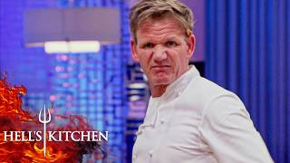 Garlicky Risotto & Raw Halibut Forces Chef Ramsay To Kick Out Chef After Chef | Hell's Kitchen