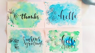 Watercolor background tecniques for beginners & art journaling & cardmaking.