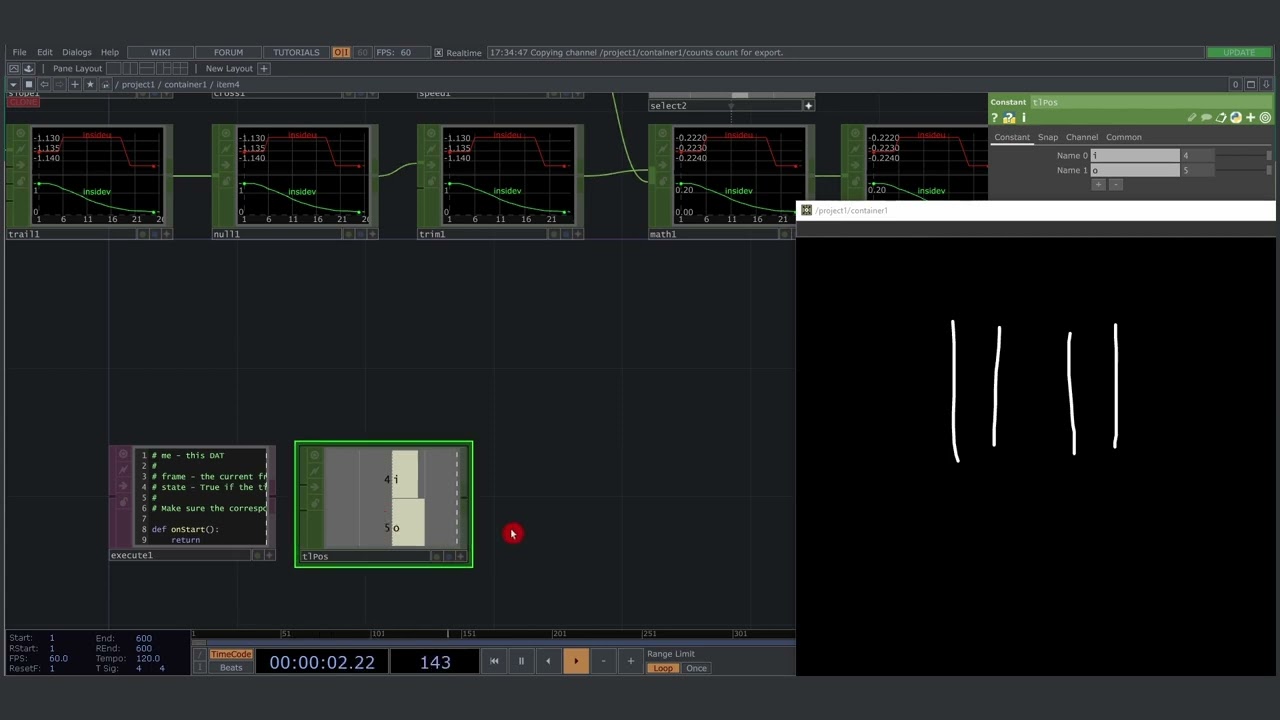Touchdesigner Tutorial Show Tell Animating Lines Ep 5 Youtube