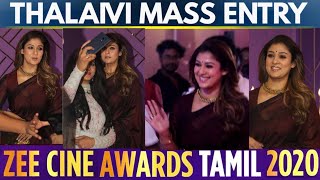 Gorgeous Queen Nayanthara Mass Entry || Zee Cine Tamil Award 2020